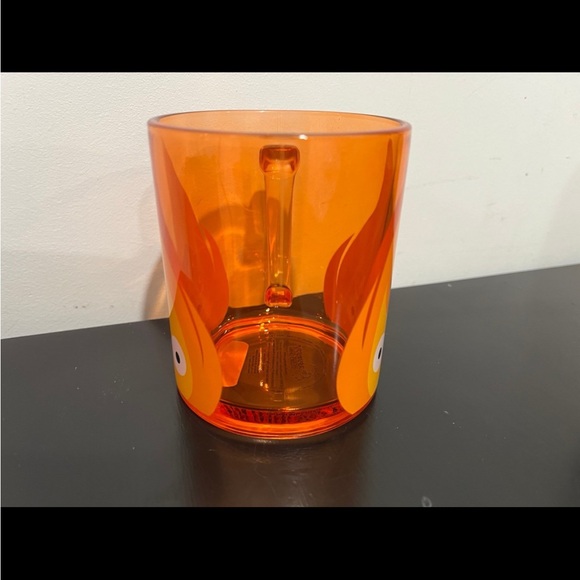 Firm! Studio Ghibli Howl's Moving Castle Calcifer Orange Glass Mug - Picture 5 of 8